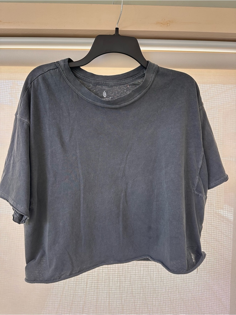Washed Black Cropped Tee